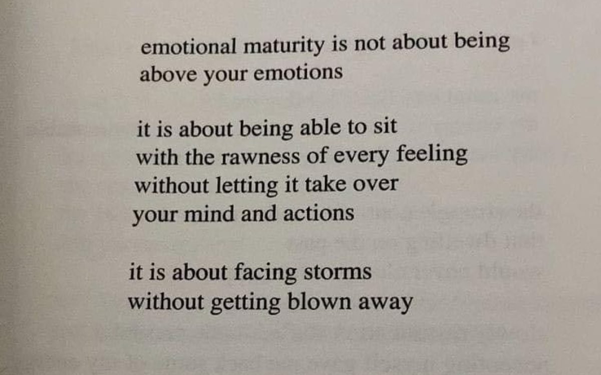 Emotional Maturity